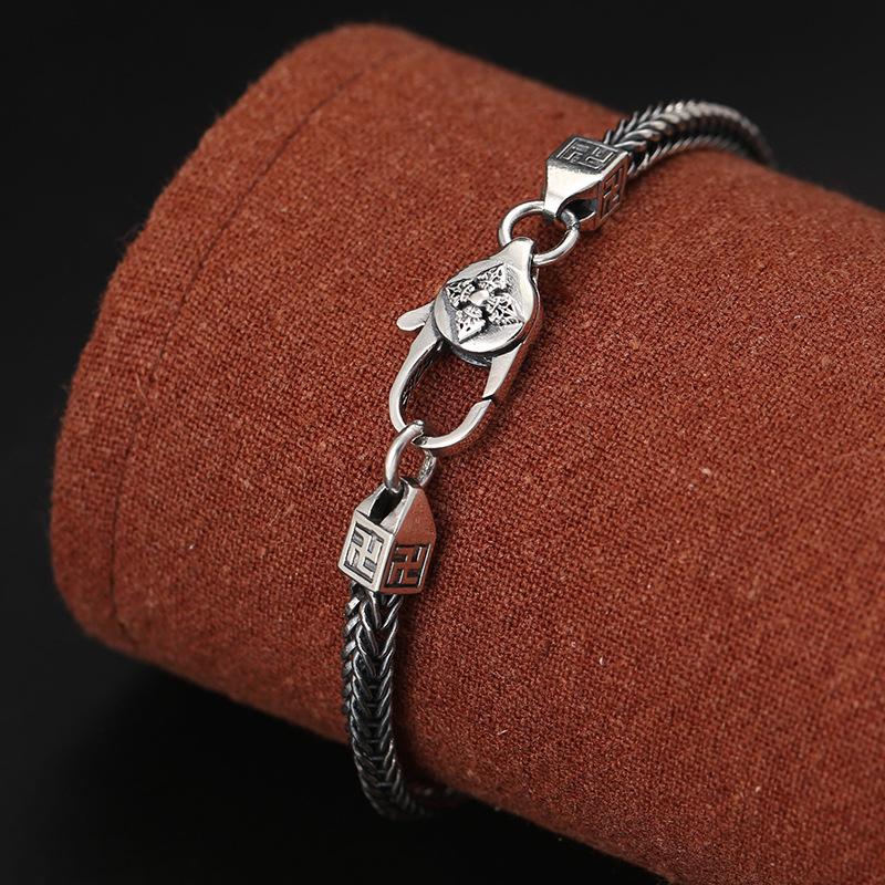 Rich deer 925 sterling srebrna unisex narukvica