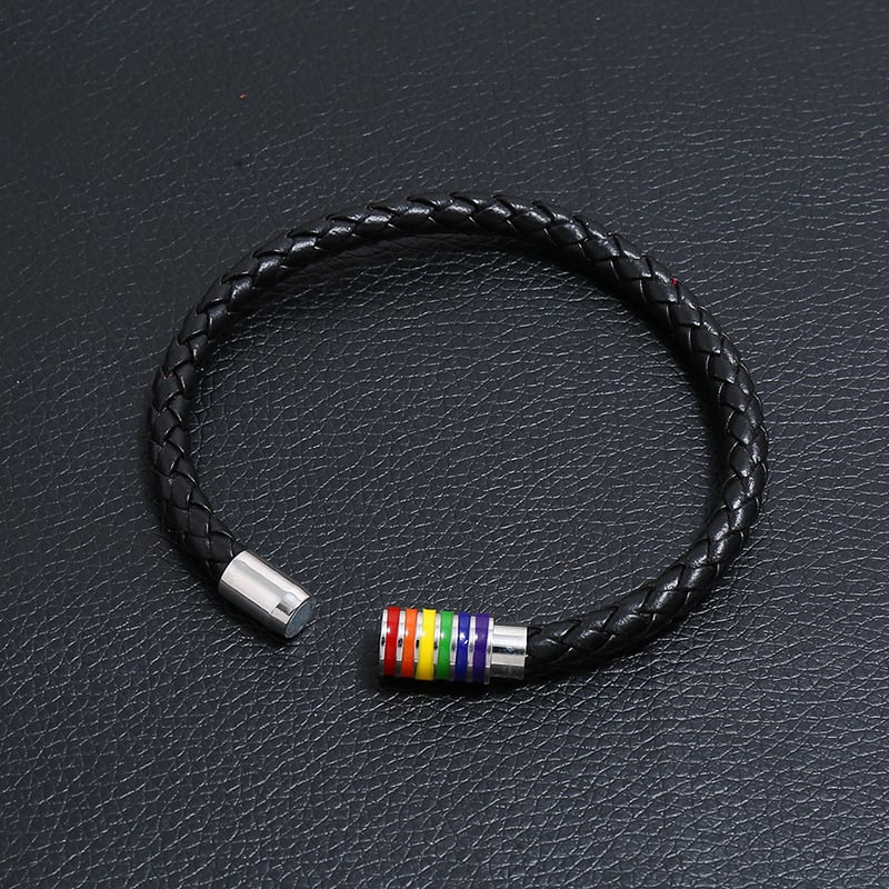 Unisex narukvica od PU kože pletena s geometrijskim stilom, marka Punk, model ST0223, mogućnost prilagodbe