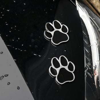 3D metalna naljepnica za karoseriju automobila s otiskom pseće šape – stil dlana, cinkov spoj, samoljepljiva instalacija