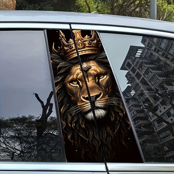 Sanxu Αυτοκόλλητο Σώματος Αυτοκινήτου, Διακοσμητική AB Κολώνα, Καρτούν Λιοντάρι Βασιλιάς, Κινούμενο Θέμα, Αυτοκόλλητο με Κόλλα