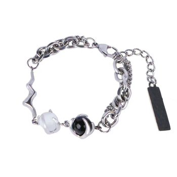 Narukvica od titan čelika, mikro-inlay, unisex originalni dizajn, geometrijski stil