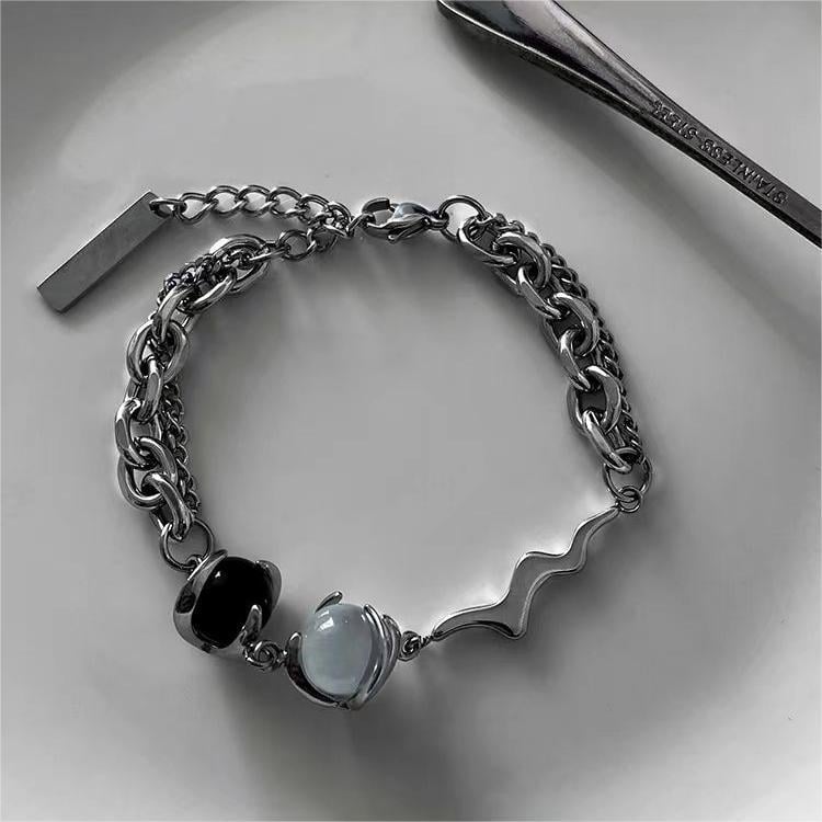 Narukvica od titan čelika, mikro-inlay, unisex originalni dizajn, geometrijski stil