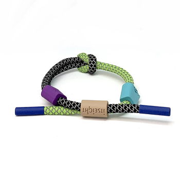 Uniszex műbőr karkötő holografikus fényvisszaverő zsinór-tekercs geometriai dizájn, márka Up