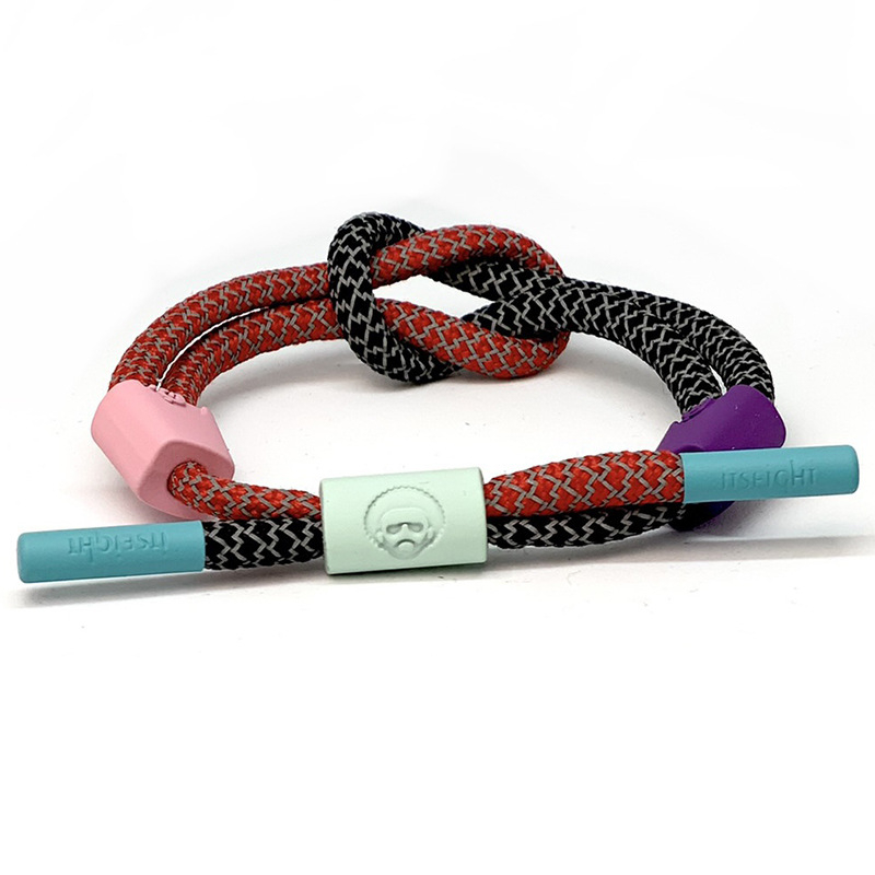 Uniszex műbőr karkötő holografikus fényvisszaverő zsinór-tekercs geometriai dizájn, márka Up