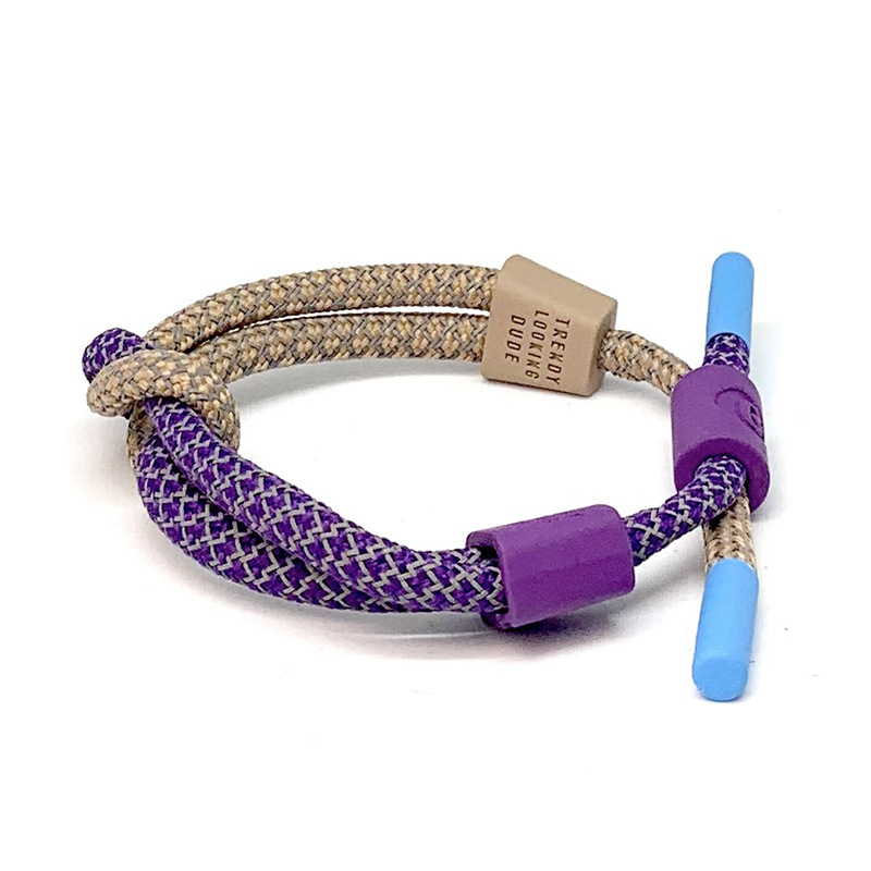 Uniszex műbőr karkötő holografikus fényvisszaverő zsinór-tekercs geometriai dizájn, márka Up