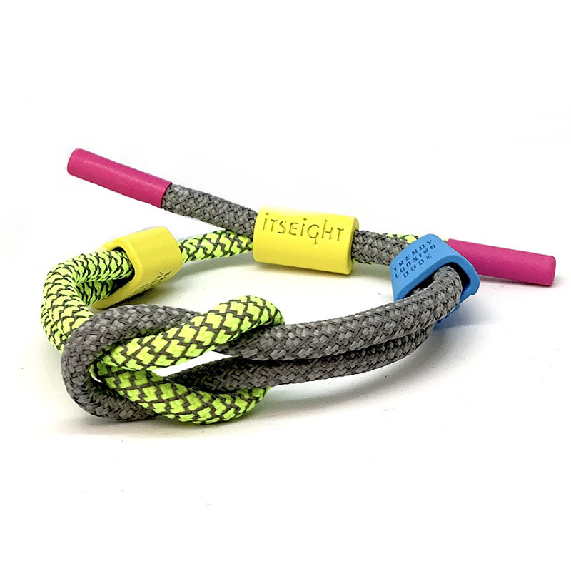 Uniszex műbőr karkötő holografikus fényvisszaverő zsinór-tekercs geometriai dizájn, márka Up