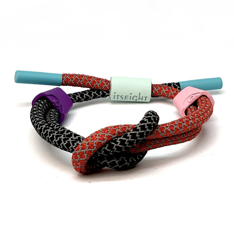 Uniszex műbőr karkötő holografikus fényvisszaverő zsinór-tekercs geometriai dizájn, márka Up