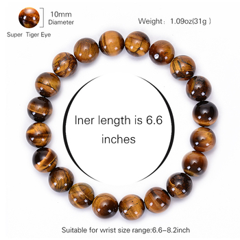 Brățară din ochi de tigru natural, lucrată manual, șnur elastic cu mărgele, design geometric retro, unisex, YILI