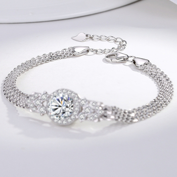 925-ös ezüst Moissanit karkötő nőknek, európai-amerikai stílus, modell 18328127424