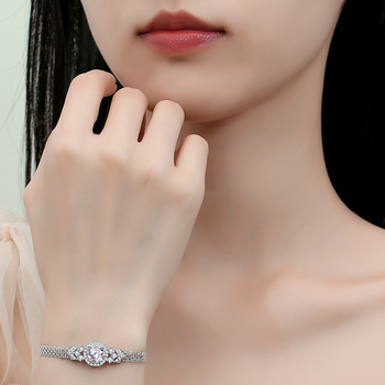 925-ös ezüst Moissanit karkötő nőknek, európai-amerikai stílus, modell 18328127424