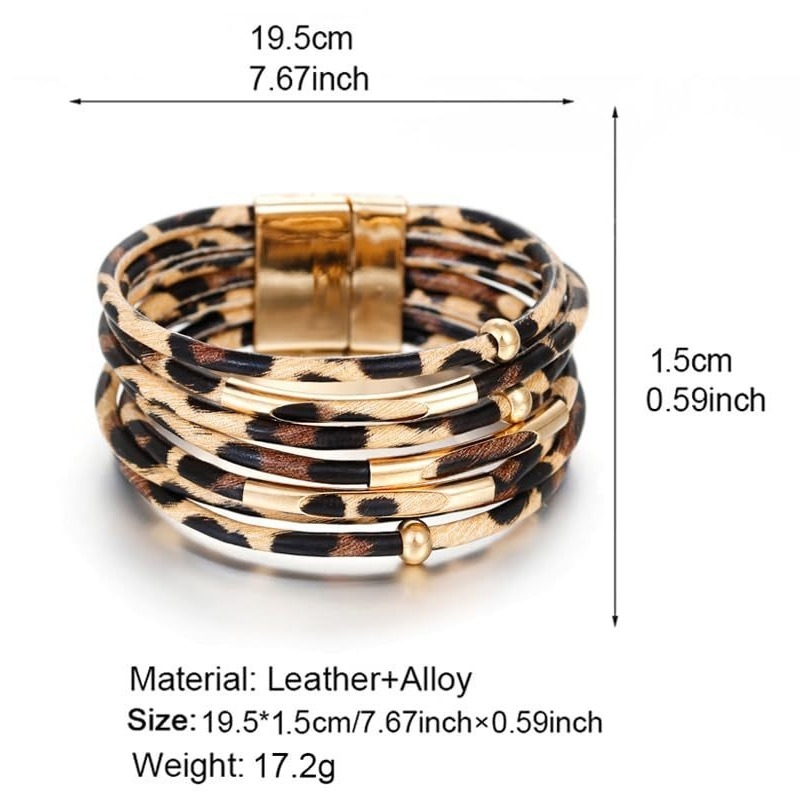 Narukvica od kože s perlicama, ručna izrada, romb dizajn, unisex, XC marka