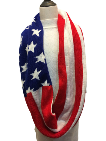 Kétrétegű kötött sál csillag mintával, akril anyag, téli meleg