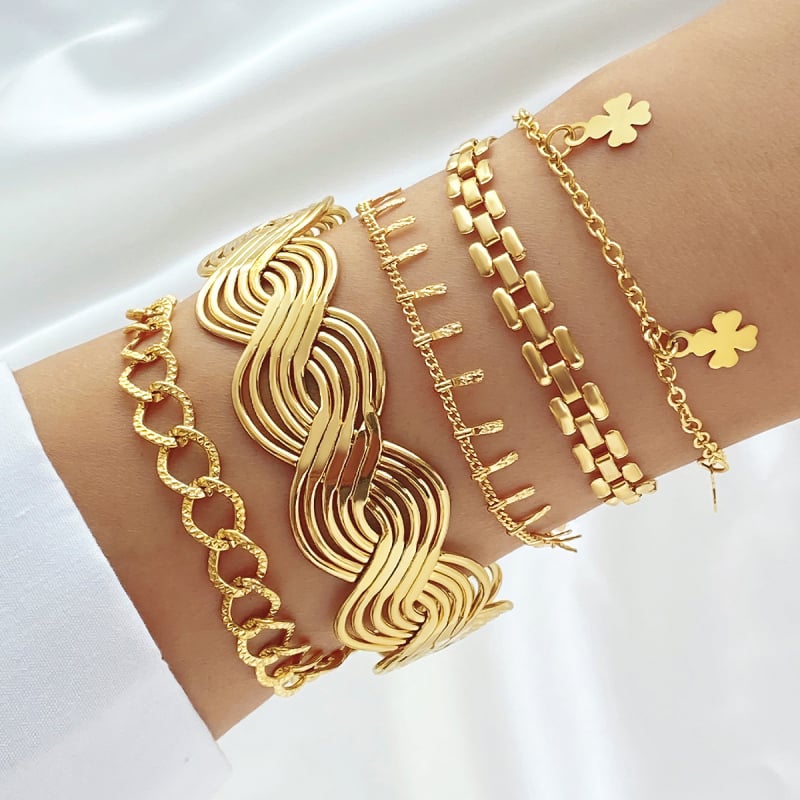 Комплект гривни с диаманти: многослойни гривни от цинкова сплав, оригинален дизайн, унисекс, марка Canying