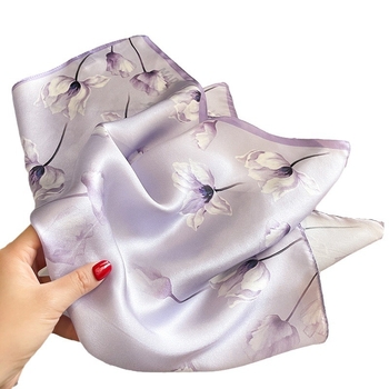 Mali kvadratni svileni šal od Mulberry Silk - jednostavno tkanje, topao, četiri godišnja doba, tie-dye