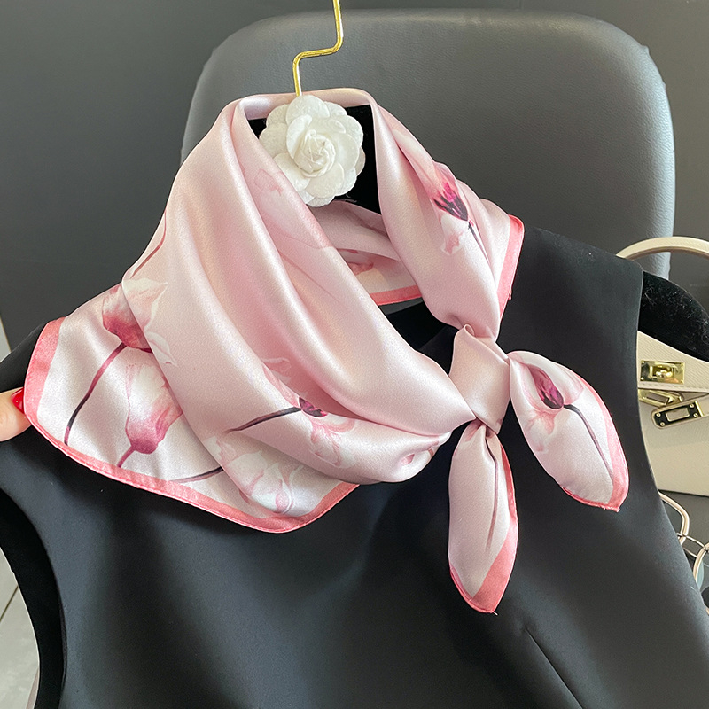 Mali kvadratni svileni šal od Mulberry Silk - jednostavno tkanje, topao, četiri godišnja doba, tie-dye