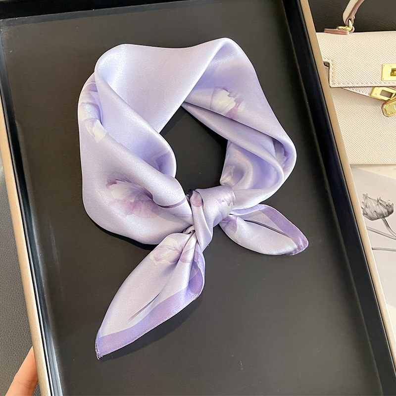 Mali kvadratni svileni šal od Mulberry Silk - jednostavno tkanje, topao, četiri godišnja doba, tie-dye