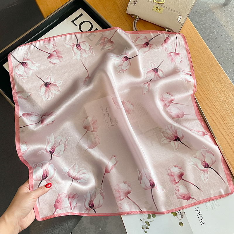 Mali kvadratni svileni šal od Mulberry Silk - jednostavno tkanje, topao, četiri godišnja doba, tie-dye
