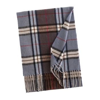 Șal bărbătesc cu model diamantat, țesătură twill, cald pentru iarnă, 100% poliester, țesătură yarn-dyed warp-knit