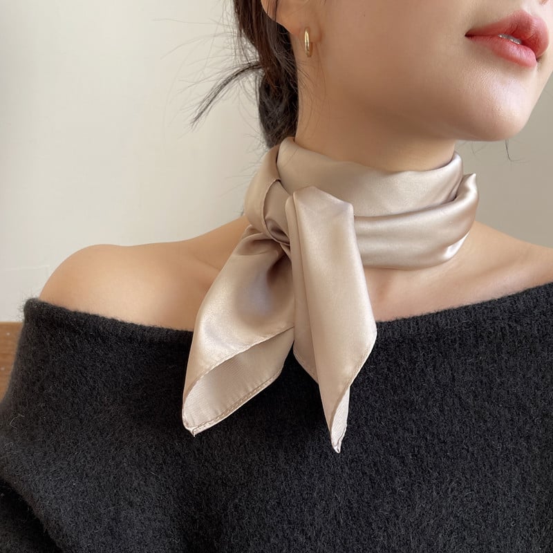 Kvadratni šal – svestran, elegantan; umjetna svila, jednostavno tkanje, jesen, porijeklo Hangzhou