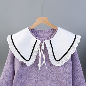 Guler decorativ pentru cămașă, din bumbac, pentru toate anotimpurile, stil japonez-coreean drăguț