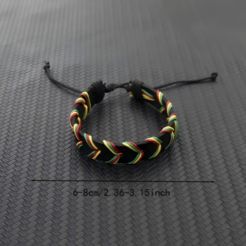 Desetkomponentni set kožnih pletenih DIY narukvica — unisex, geometrijski stil, ručna izrada, ljeto 2024 (koža; ručna izrada; unisex; geometrijski)