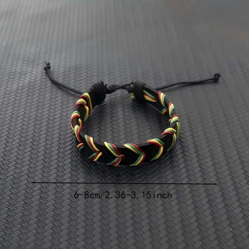 Desetkomponentni set kožnih pletenih DIY narukvica — unisex, geometrijski stil, ručna izrada, ljeto 2024 (koža; ručna izrada; unisex; geometrijski)