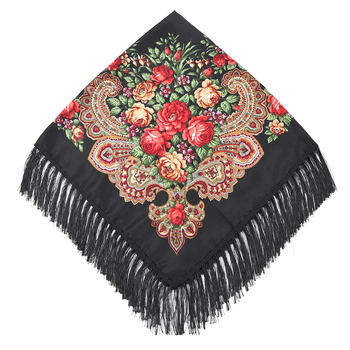 Pamut és len négyszöges sál, egzotikus retro stílus, egyszerű kötés, melegen tart és védi a naptól, nyár