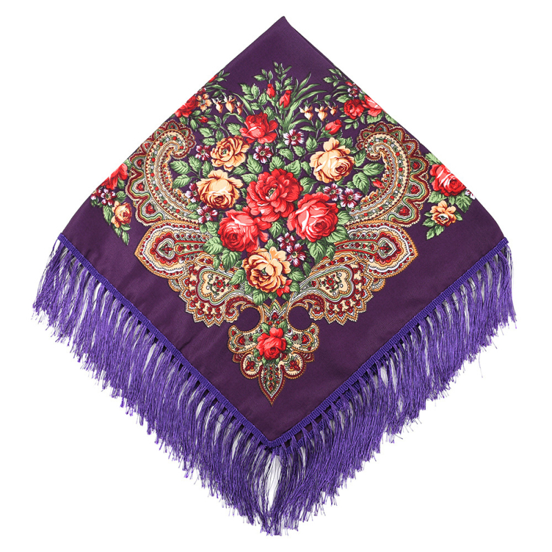 Pamut és len négyszöges sál, egzotikus retro stílus, egyszerű kötés, melegen tart és védi a naptól, nyár