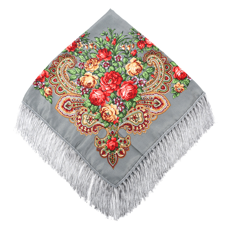 Pamut és len négyszöges sál, egzotikus retro stílus, egyszerű kötés, melegen tart és védi a naptól, nyár