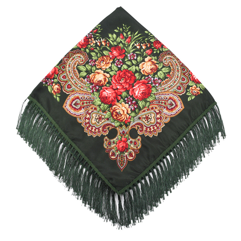 Pamut és len négyszöges sál, egzotikus retro stílus, egyszerű kötés, melegen tart és védi a naptól, nyár