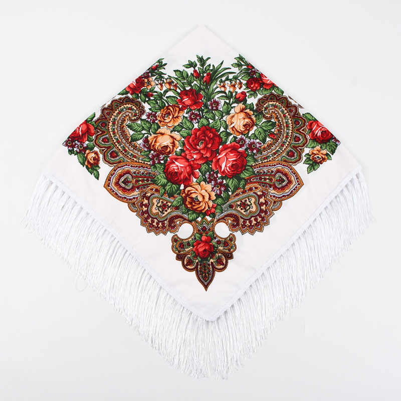 Pamut és len négyszöges sál, egzotikus retro stílus, egyszerű kötés, melegen tart és védi a naptól, nyár