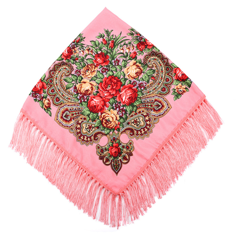 Pamut és len négyszöges sál, egzotikus retro stílus, egyszerű kötés, melegen tart és védi a naptól, nyár