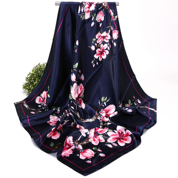 Muru kvadratni šal od simulirane svile, warp pleteno, ispis, uredski stil