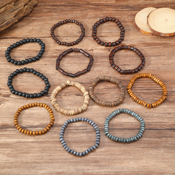 Huiyi fa karkötő - kézzel készített, uniszex, retro geometriai stílus