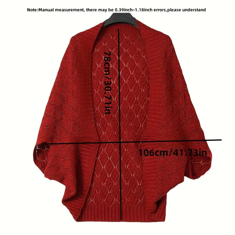 Șal-cardigan cu decor inspirat de o rochie chinezească — poliester, tricot warp, jacquard, funcție decorativă