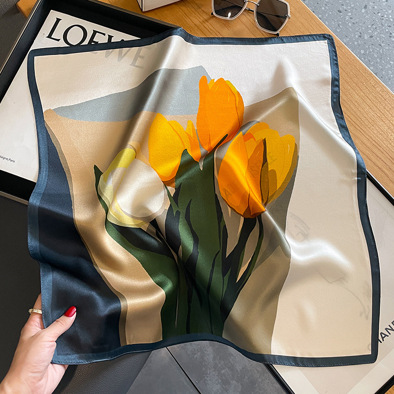 Mulberry svileni kvadratni šal za žene, ravno tkanje, tie-dye, zima, Fashion Commuter