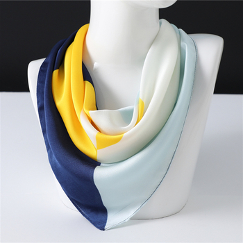 Șal pătrat din poliester, stil minimalist, țesătură simplă și imprimare — Brand TUPELUO/tuplo