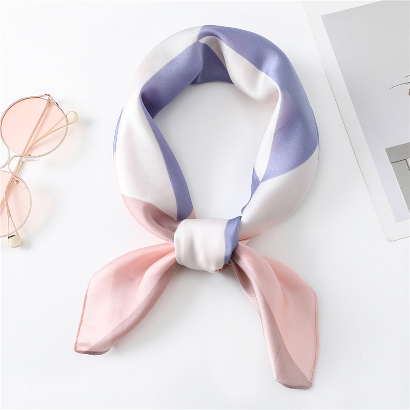 Șal pătrat din poliester, stil minimalist, țesătură simplă și imprimare — Brand TUPELUO/tuplo