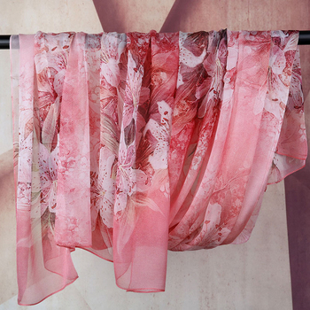 Копринен шал от Ханчжоу, 100% коприна, плоско преплитане, лято