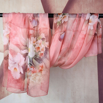 Копринен шал от Ханчжоу, 100% коприна, плоско преплитане, лято