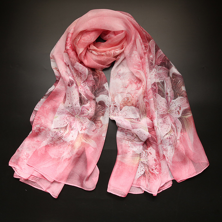 Копринен шал от Ханчжоу, 100% коприна, плоско преплитане, лято