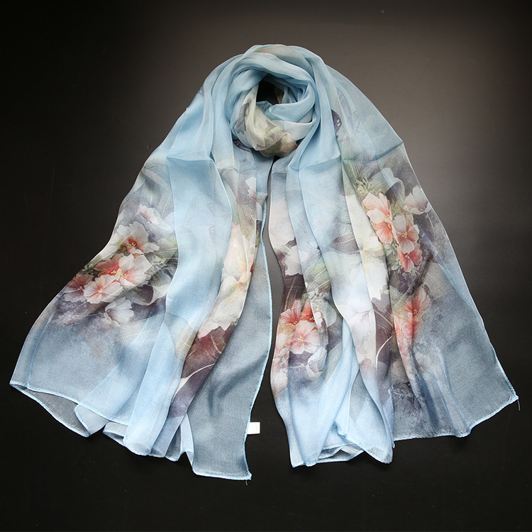 Копринен шал от Ханчжоу, 100% коприна, плоско преплитане, лято