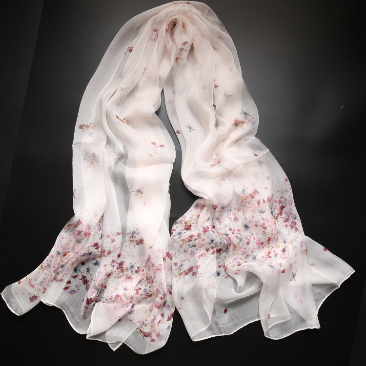 Копринен шал от Ханчжоу, 100% коприна, плоско преплитане, лято