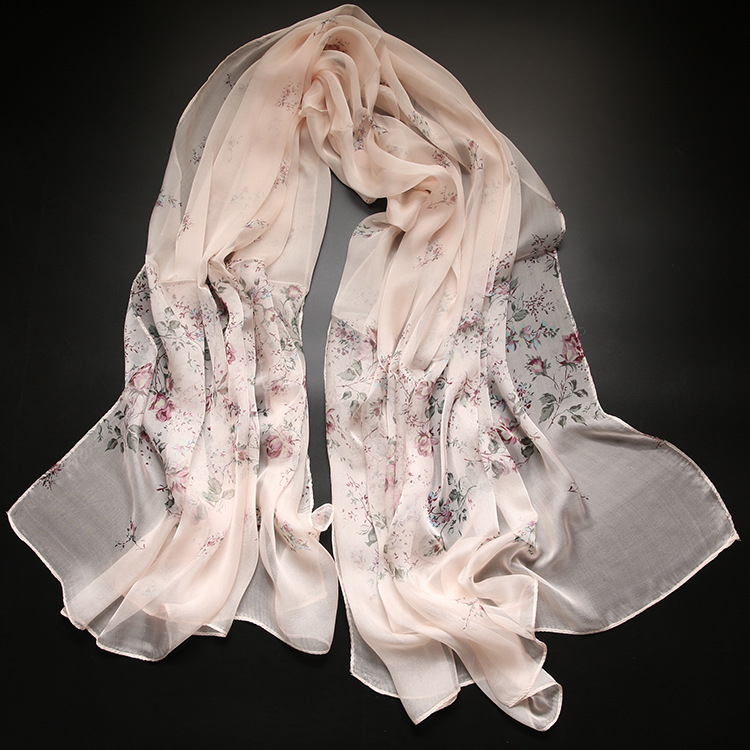 Копринен шал от Ханчжоу, 100% коприна, плоско преплитане, лято