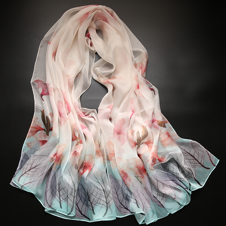 Копринен шал от Ханчжоу, 100% коприна, плоско преплитане, лято