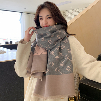 Női sál viszkózból, warp knitting szövésű, melegen tart, téli stílus: irodai, elegáns, univerzális