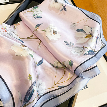 Kvadratni šal od svile od morusa – ljeto, plosnata pletenja, tie-dye obrada, elegantan, univerzalni stil