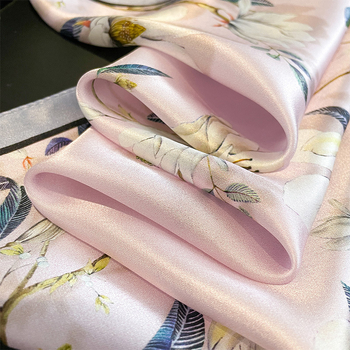 Kvadratni šal od svile od morusa – ljeto, plosnata pletenja, tie-dye obrada, elegantan, univerzalni stil