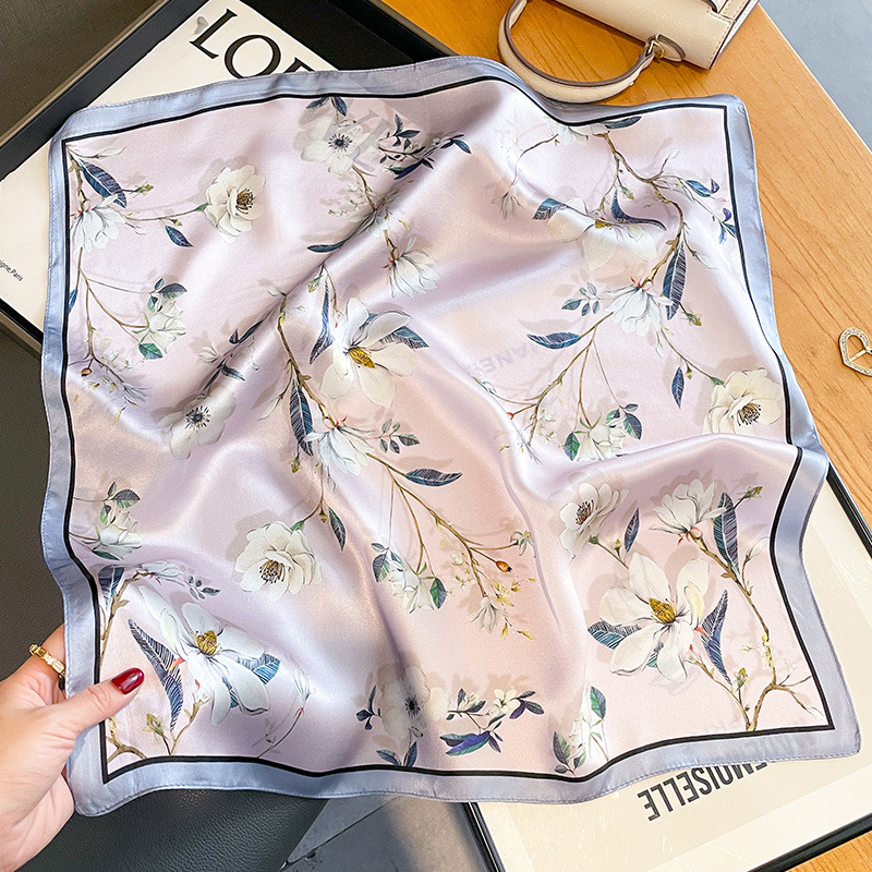 Kvadratni šal od svile od morusa – ljeto, plosnata pletenja, tie-dye obrada, elegantan, univerzalni stil