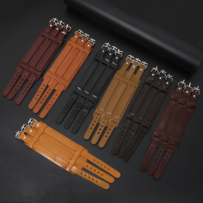 Muška narukvica u retro stilu od prave kože, brend GaiGaiLeatherJewelry, model QNW2166
